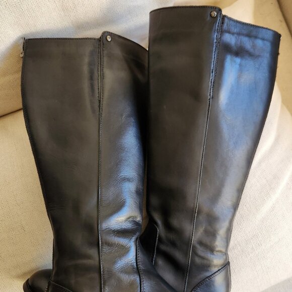 NEW 9.5 Frye Melissa Equestrian Black Zip Tall Boots - Picture 16 of 16